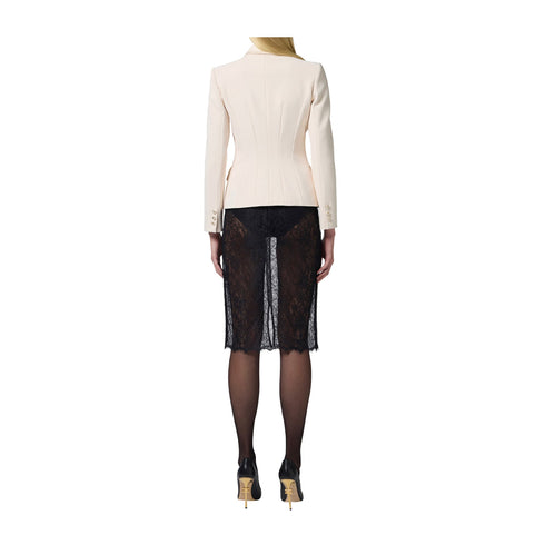 Elisabetta Franchi Giacca blazer Blazer Donna crêpe doppiopetto Burro - Francavilla Moda